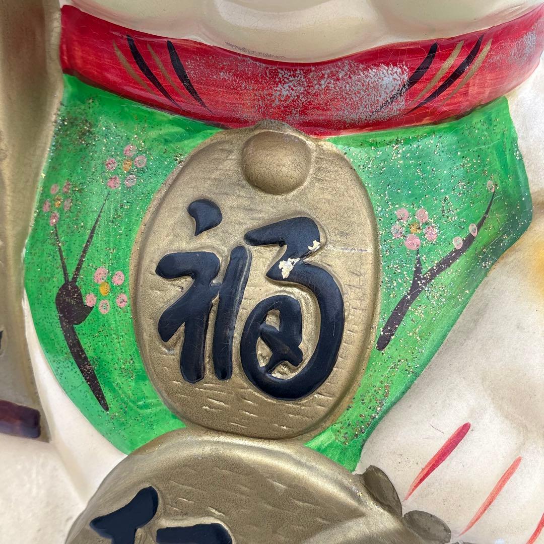 希少 縁起物◎昭和レトロ◎状態良◎万事勝意 開運 ビッグサイズ まねき猫◎福