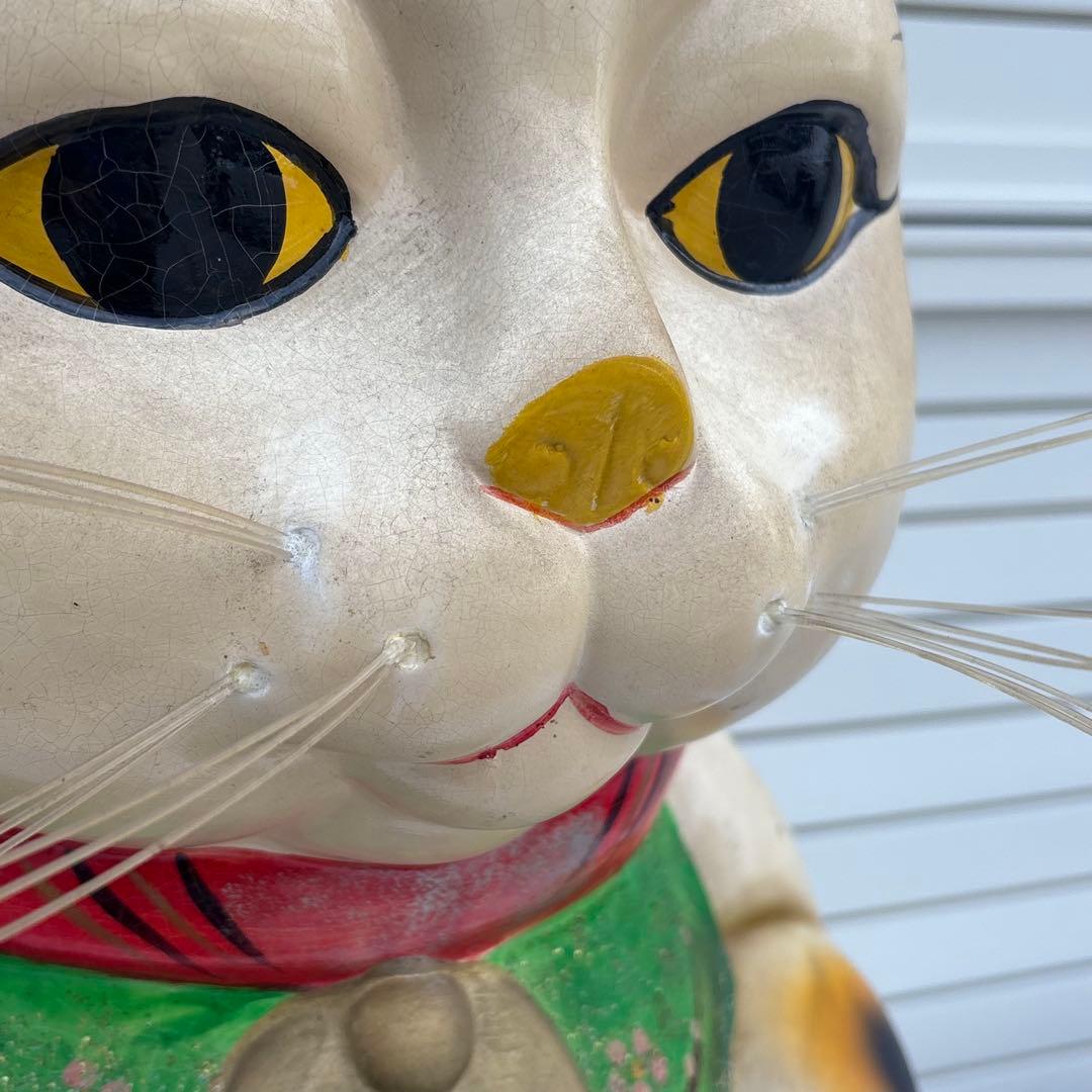 希少 縁起物◎昭和レトロ◎状態良◎万事勝意 開運 ビッグサイズ まねき猫◎福