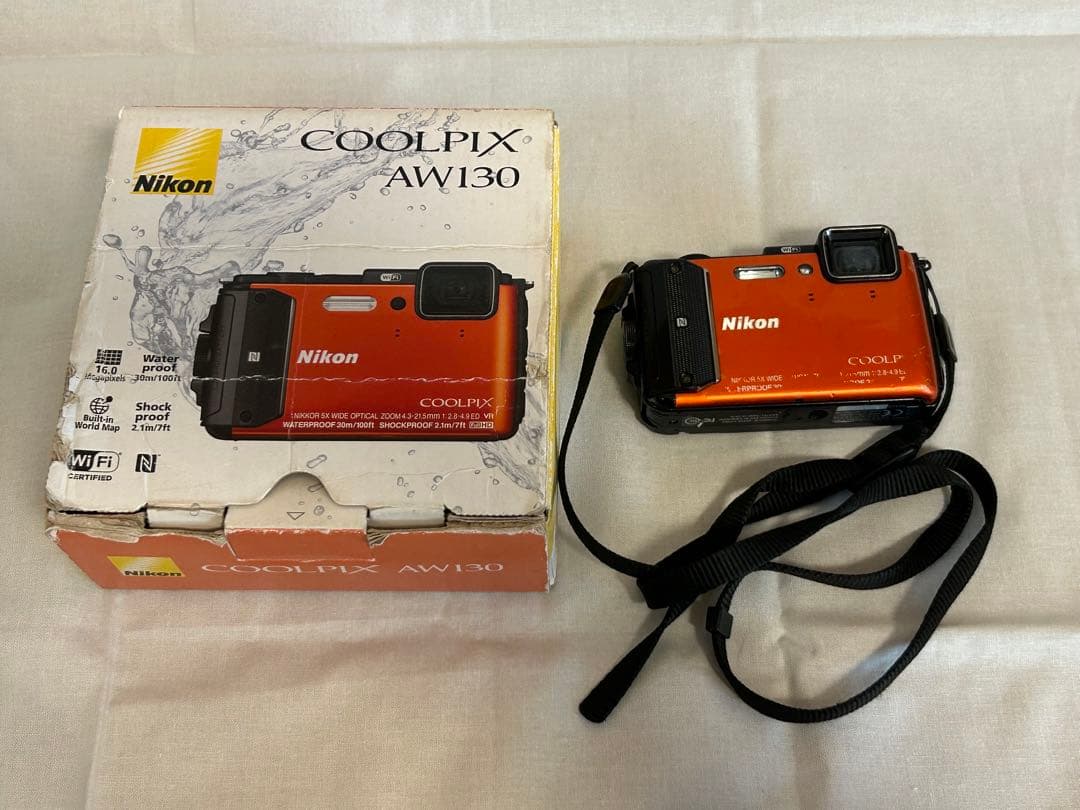 訳あり 動作確認済 Nikon COOLPIX AW130 オレンジ