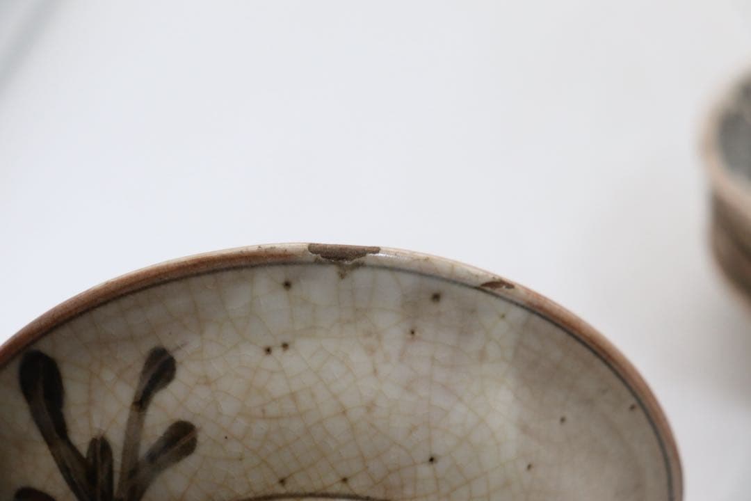 時代　京焼　魚紋　小皿6点　送料込み260321
