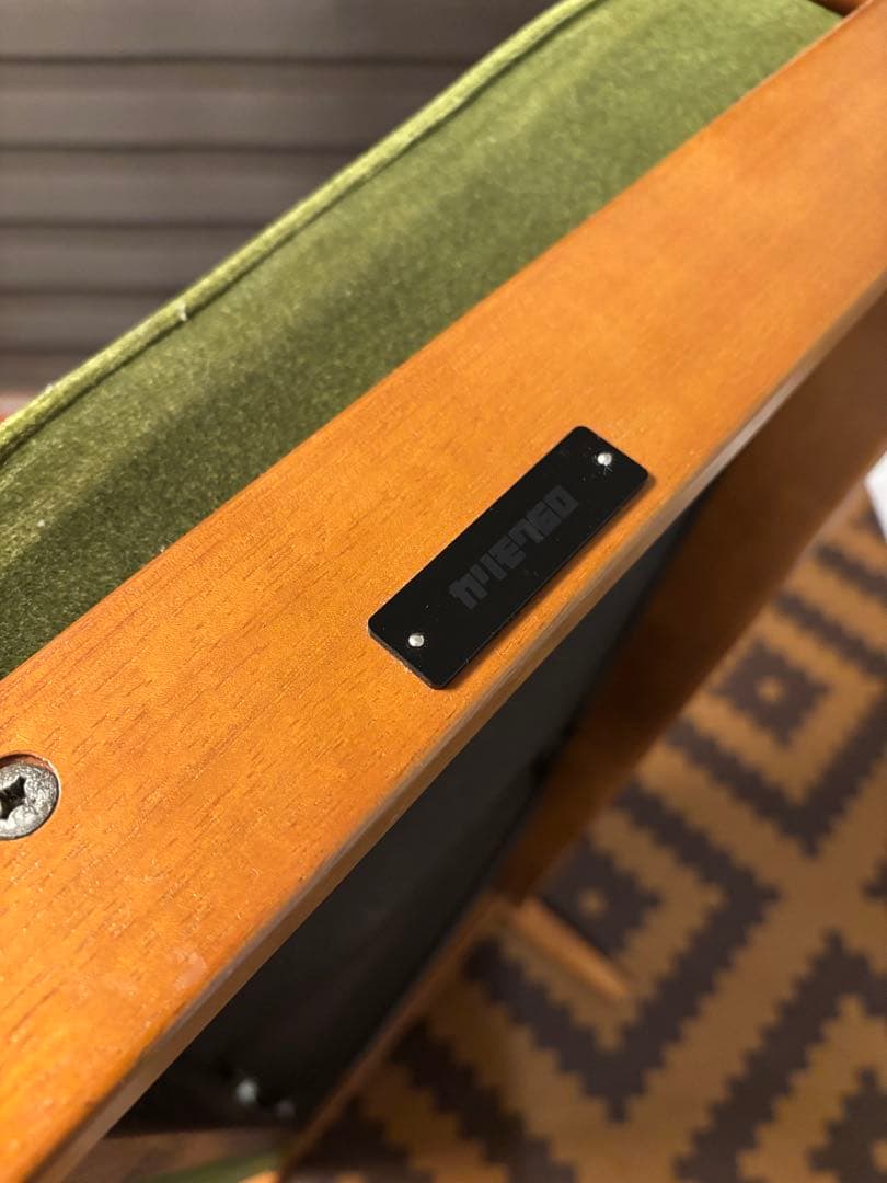 送料込み カリモク60 Kチェア 2シーター モケットグリーン ソファ