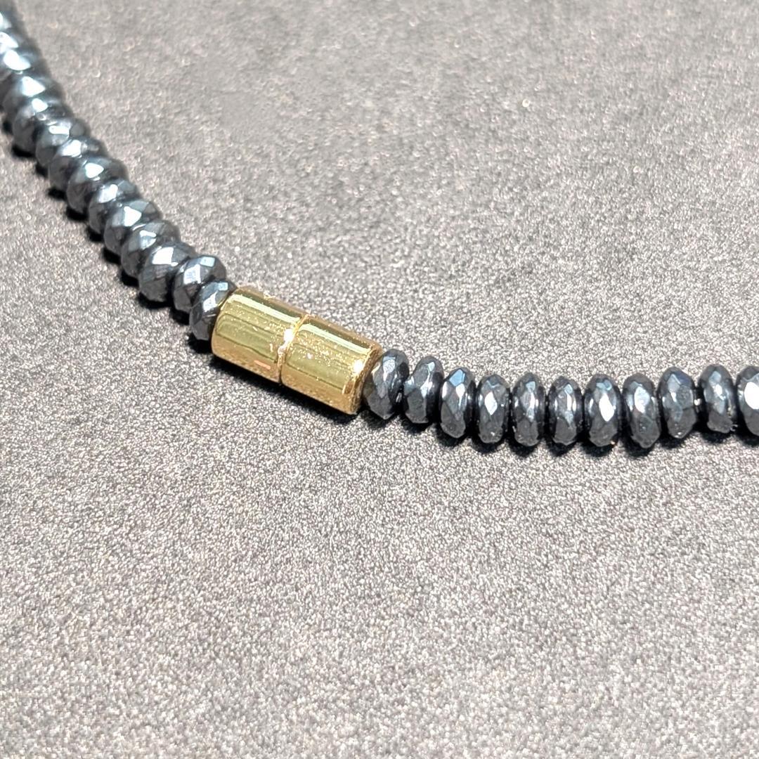 金運覚醒☆ゴールドルチル×ヘマタイト ネックレス｜開運 天然石 アクセサリー