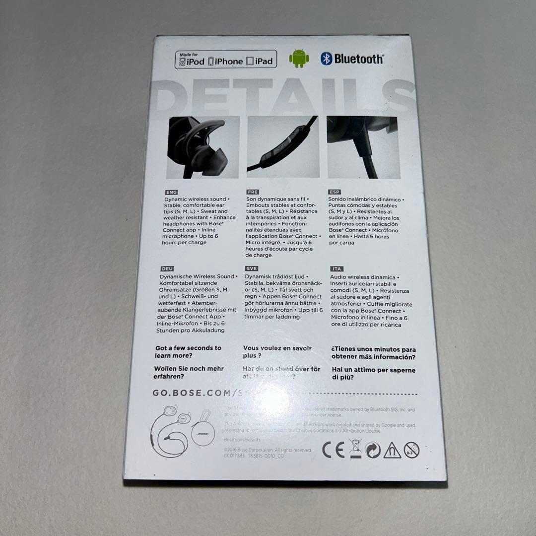 新品同様 Bose SoundSport ワイヤレスイヤホン