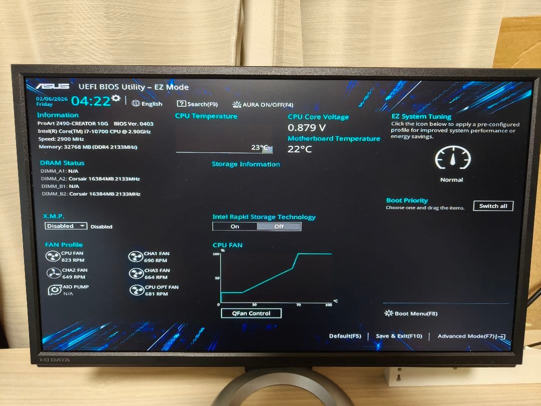 ASUS PROART Z490 マザーボード