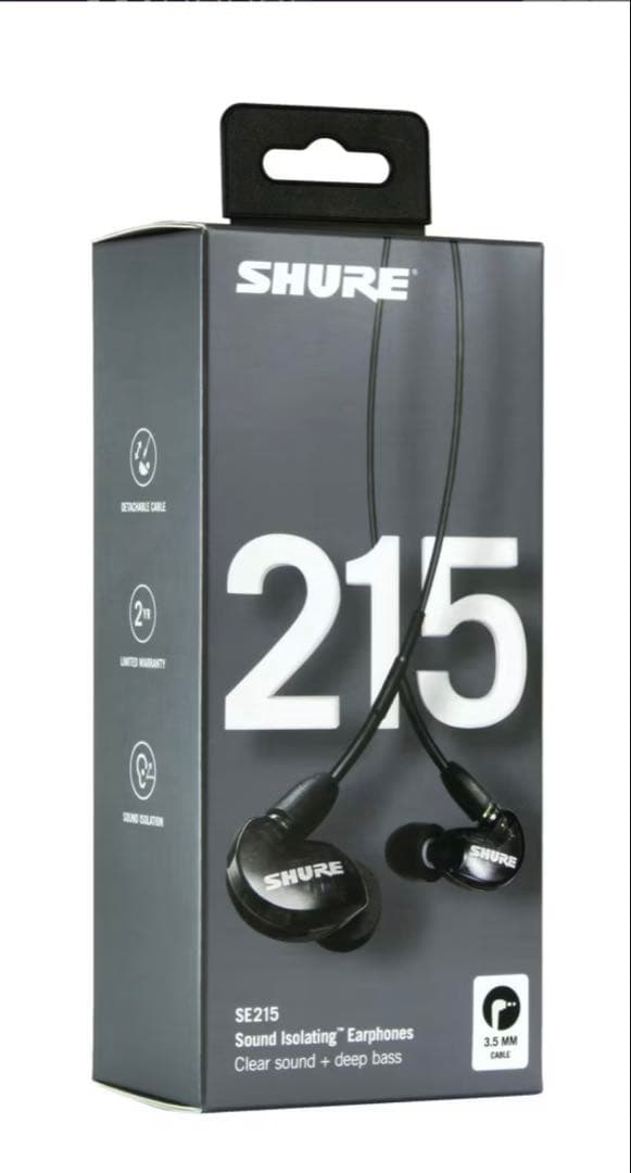 SHURE SE215 有線イヤホン