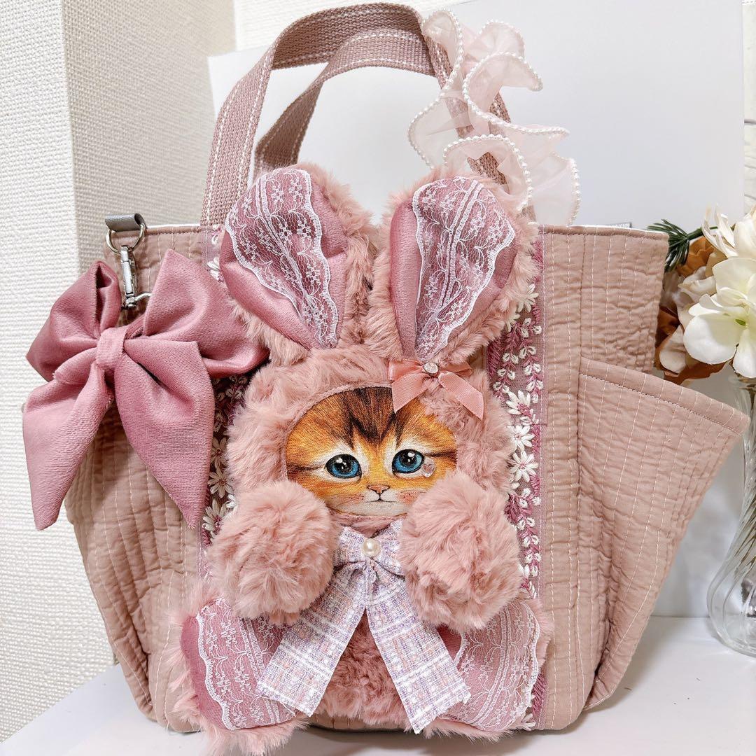 あ*き様 コヤンイサムチョン　くすみピンク　立体ボリちゃんのヌビバック