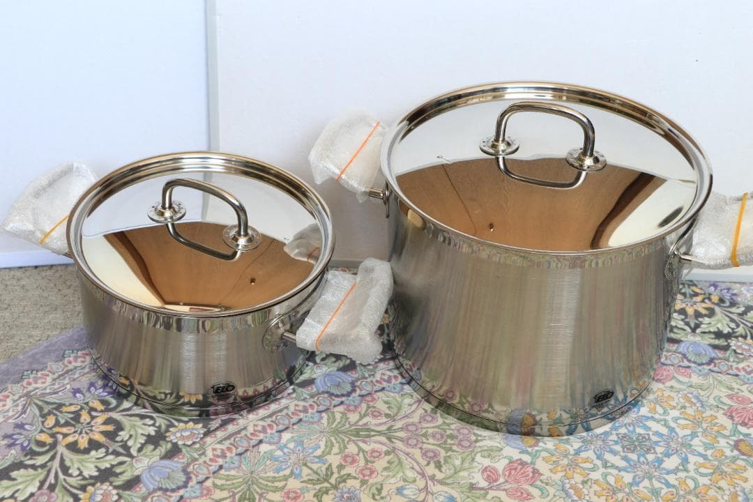 ドイツ製ＥＬＯ Profi－cristal　ステンレス製両手鍋（蓋付き）２種類