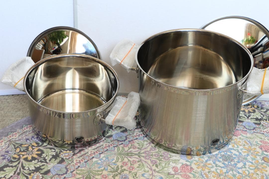 ドイツ製ＥＬＯ Profi－cristal　ステンレス製両手鍋（蓋付き）２種類