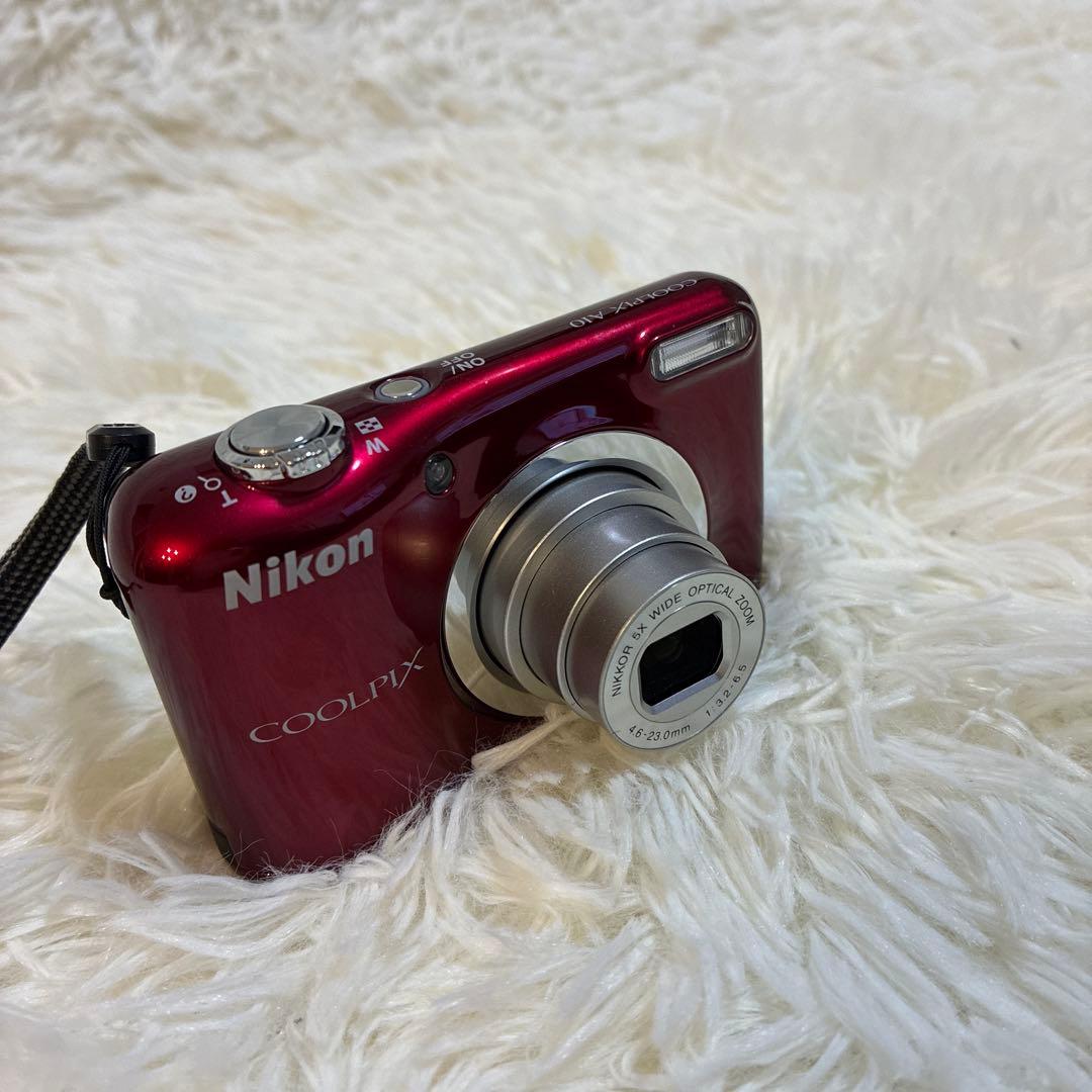 【美品】Nikon COOLPIX A10 ニコン レッド 単三電池駆動