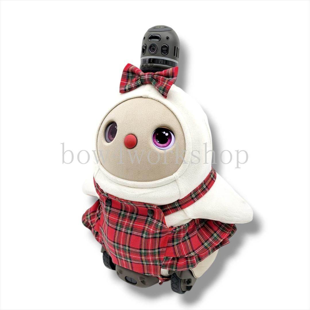 ラボット LOVOT ラボットの服ハンドメイド　チェック柄サロペットパンツセット