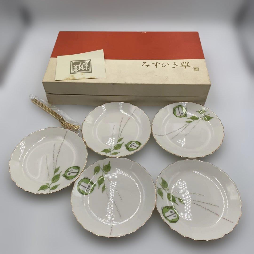 香蘭社 みずいき草 茶器揃＆中皿 11点セット