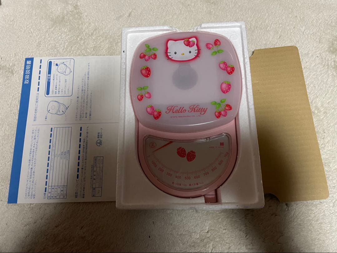 ほぼ新品 サンリオ ハローキティ　クッキングスケール 1999年 いちごキティ