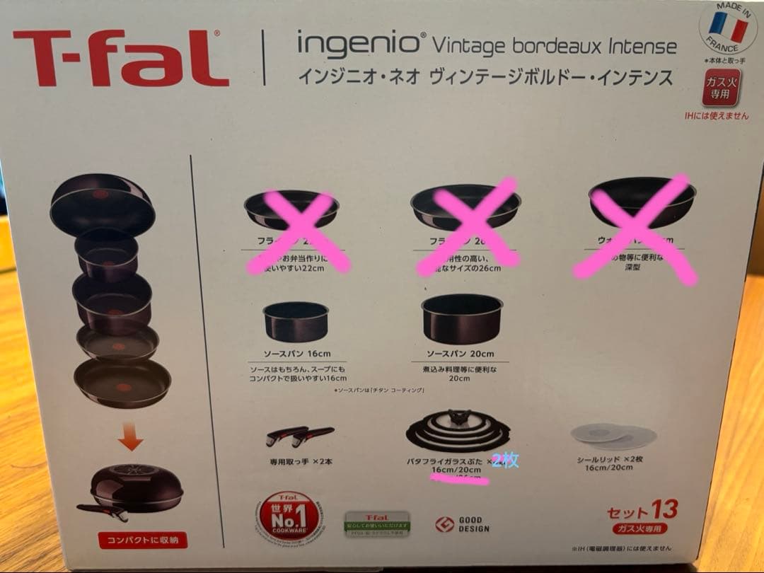 T-fal インジニオ・ネオ　ヴィンテージボルドー・インテンス　8点セット