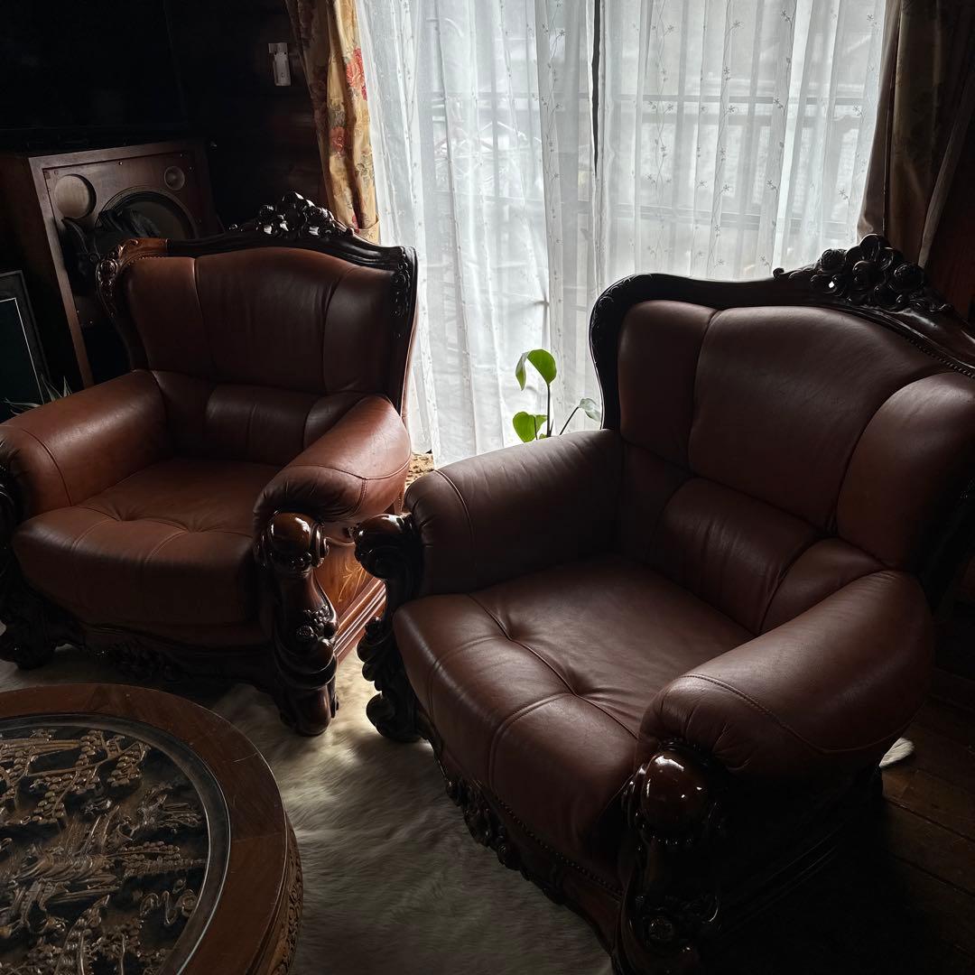 削除前最終お値引き❣️ヴィンテージ1pソファー　1人掛けソファ