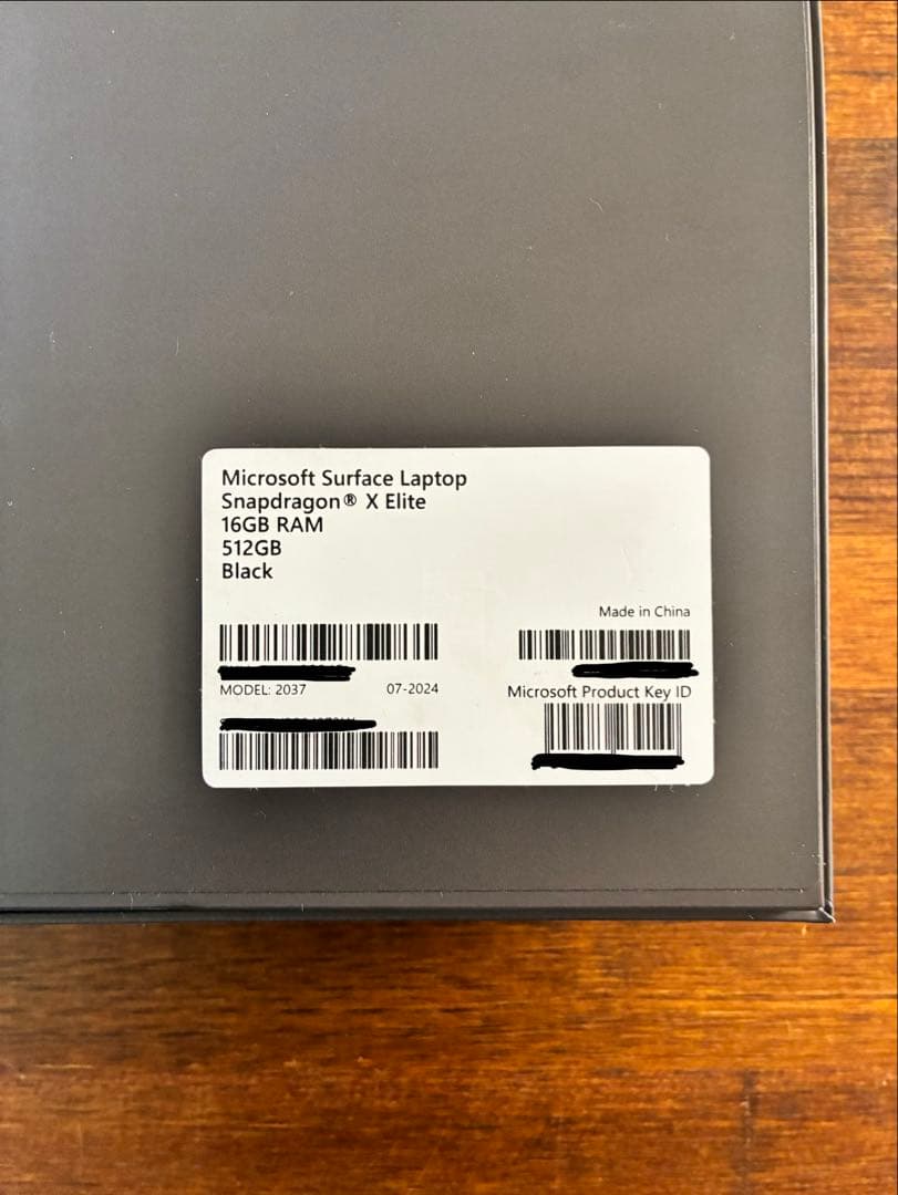 Surface Laptop7世代 15型 X Elite16GB 512GB黒