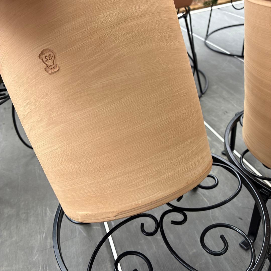 テラコッタ植木鉢セット 大小2個