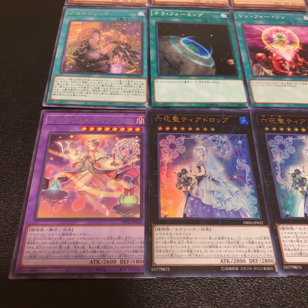 遊戯王　六花　アロマ　六花精　デッキ　スノードロップ　ボタン　ティアドロップ