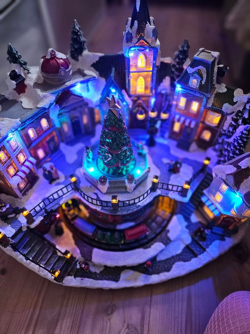 希少　クリスマス　ジオラマ　オブジェ　イルミネーション　クリスマスソング