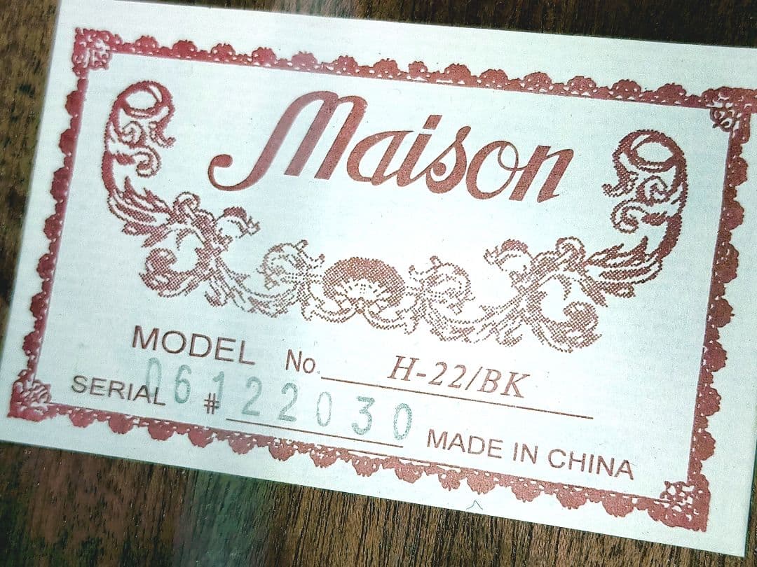 【24H以内発送】Maison アコギ H-22/BK ハミングバード風 黒