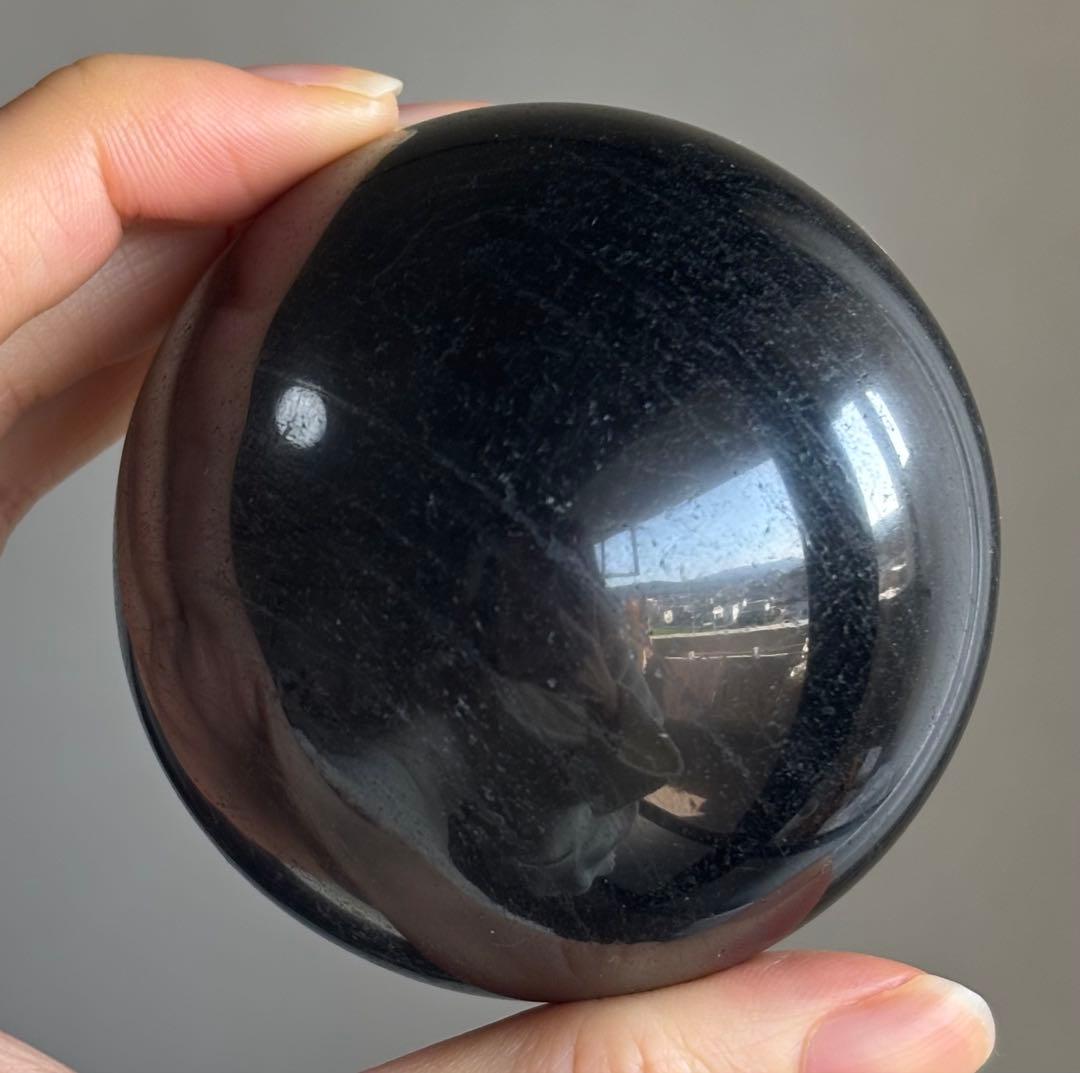 再入荷　レア　高品質　ブラックトルマリン　スフィア　6.6センチ