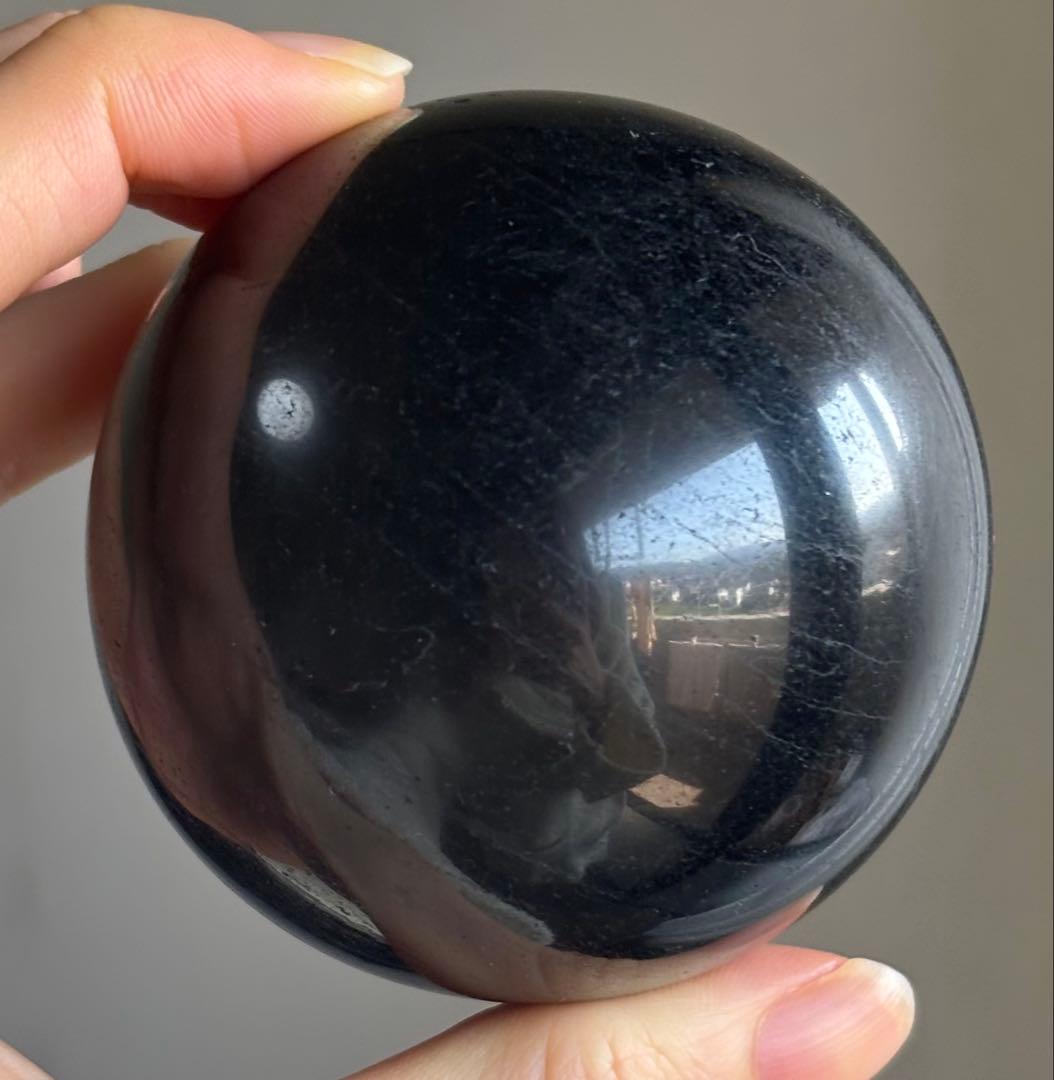 再入荷　レア　高品質　ブラックトルマリン　スフィア　6.6センチ