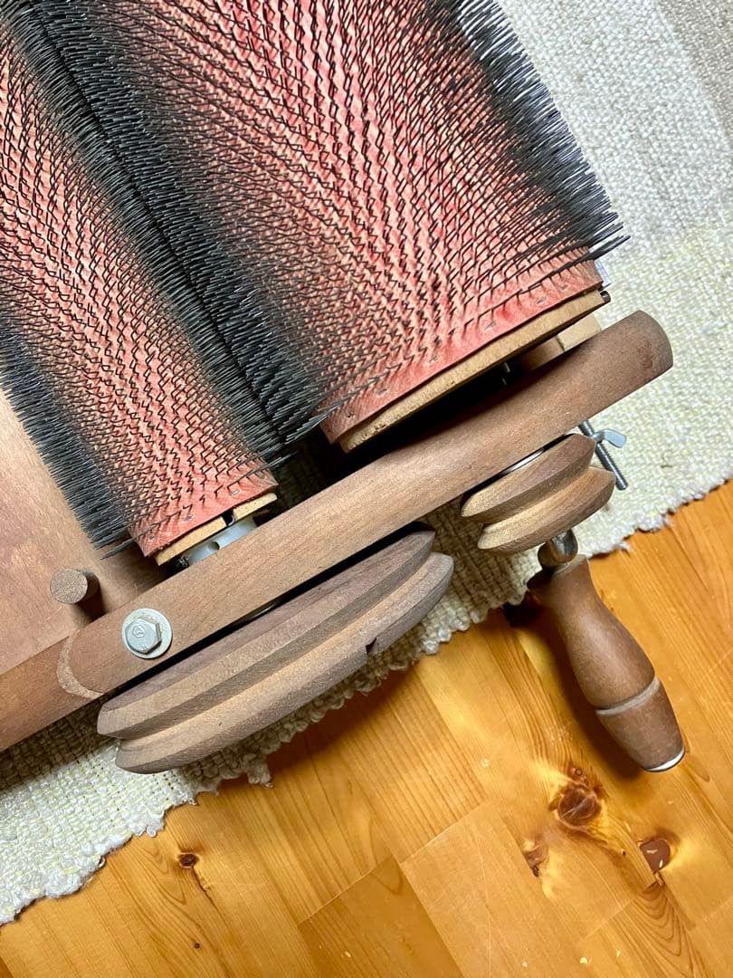 アシュフォード　ドラムカーダー（木製、手廻し）