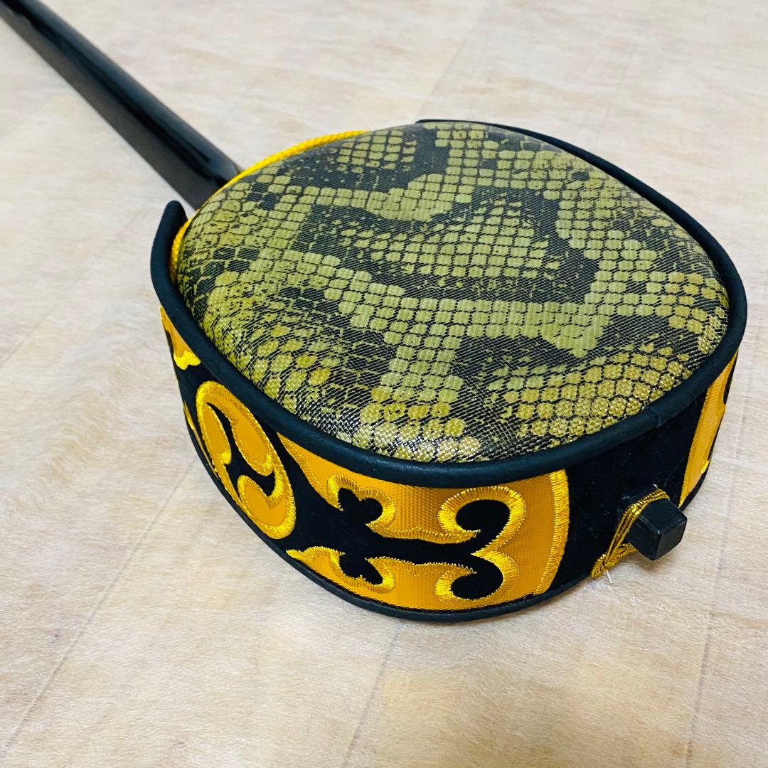 極美品✨沖縄 三線 特上 人工皮革 蛇柄 三味線