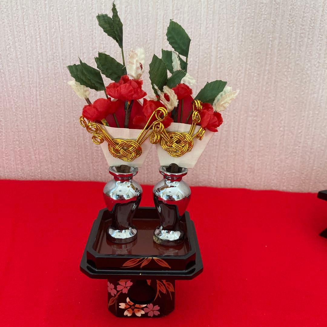 久月　木製　重箱　三宝　高杯　菱餅　　牛車　お駕籠　セット　②