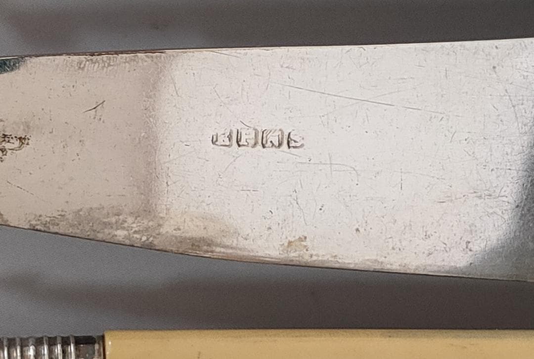 英国ヴィンテージ シルバープレート ナイフ フォーク 12本 (L10)