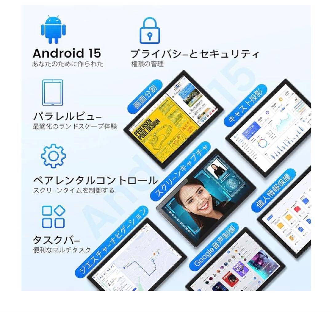 タブレット 【 12GB+64GB+1TB TF拡張+ android 15】