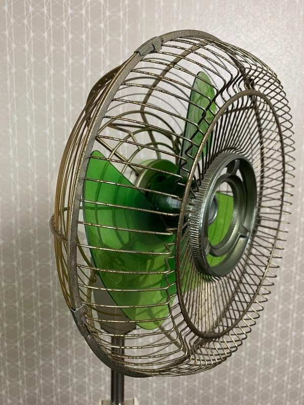 HITACHI 日立 H-625 デスクファン扇風機 グリーン 昭和レトロ