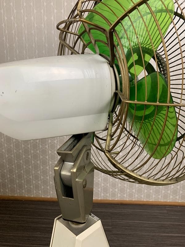 HITACHI 日立 H-625 デスクファン扇風機 グリーン 昭和レトロ