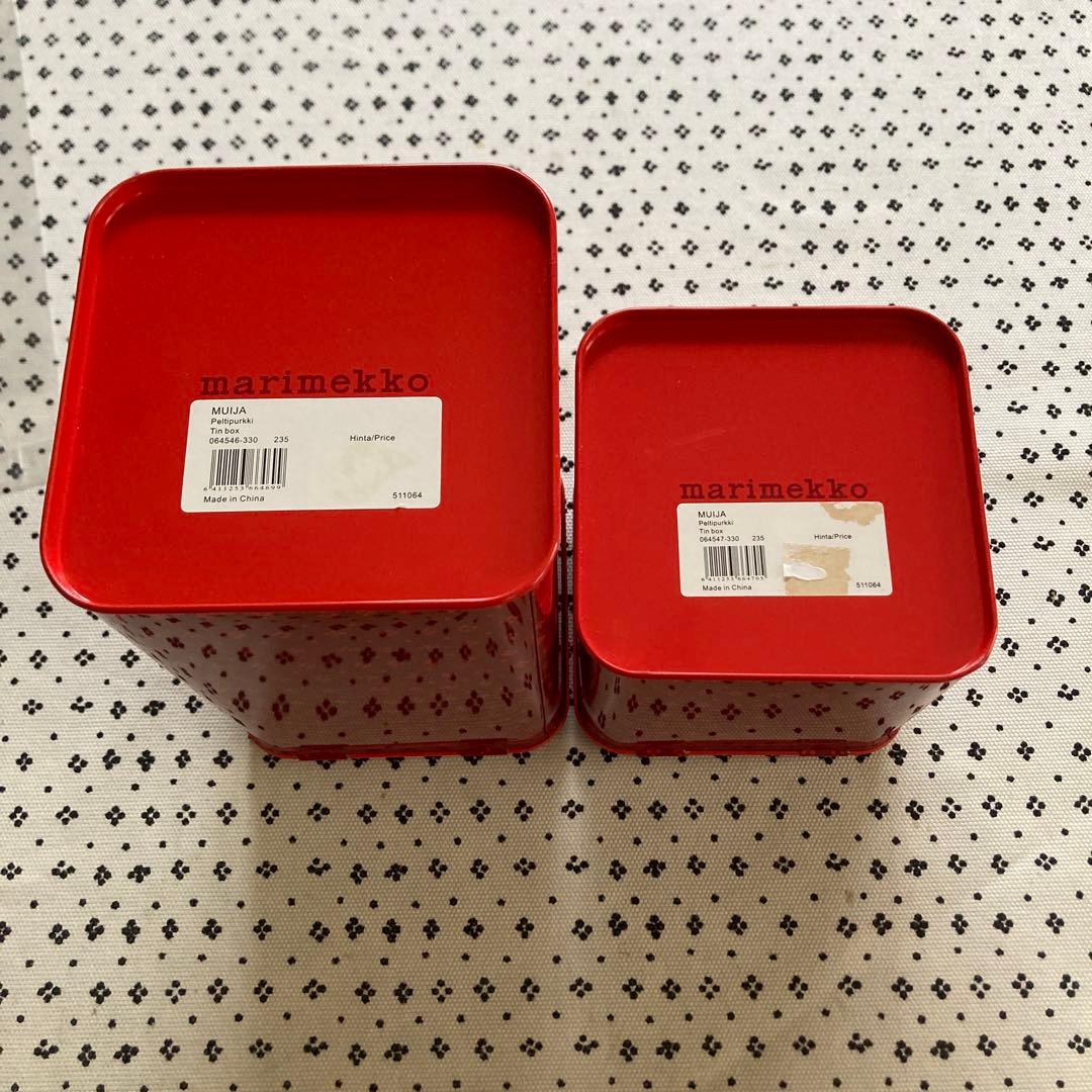 マリメッコ　TIN缶　ムイヤ　2点セット