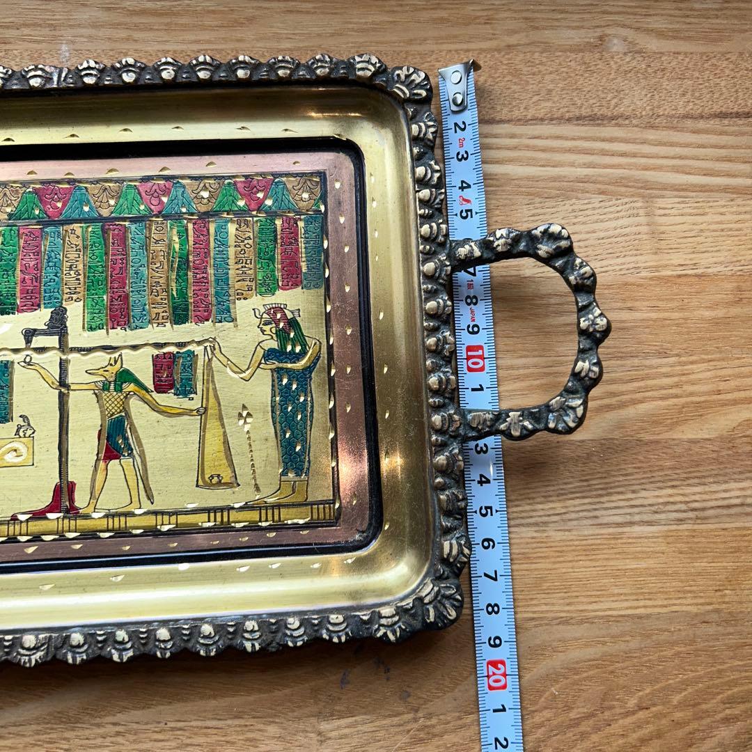 エジプト　トレイ　土産　銅　飾り皿