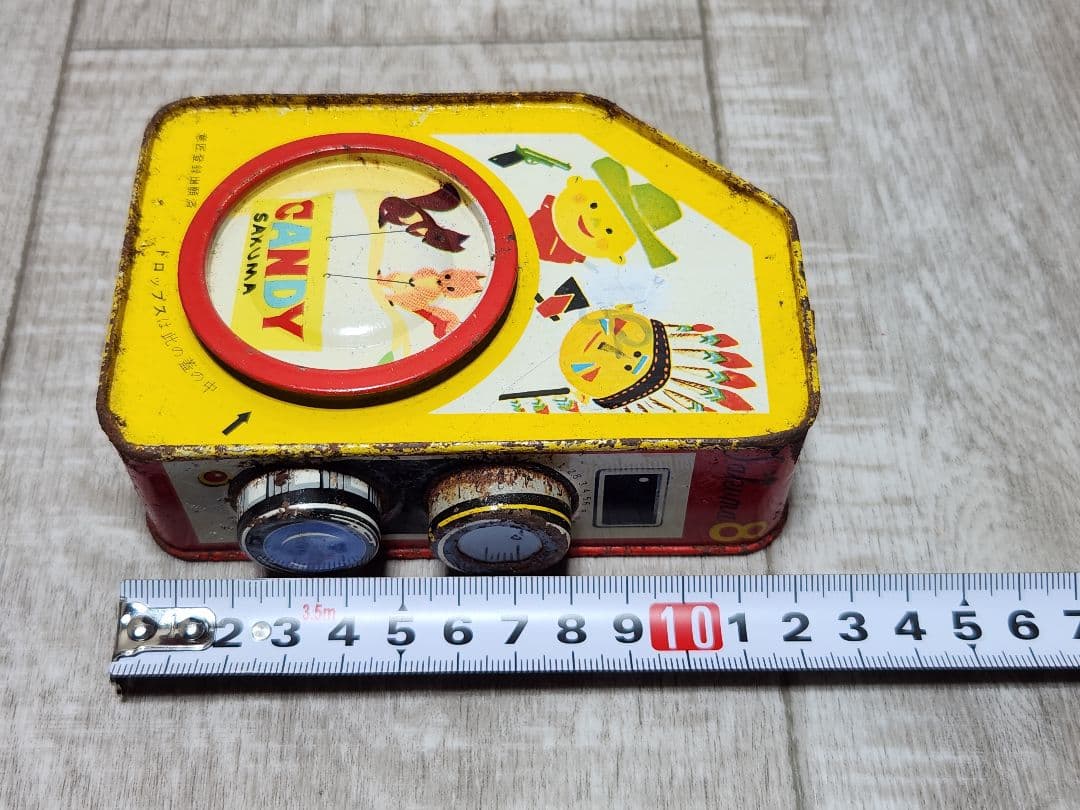 サクマ ドロップス 空き缶 8ミリカメラ風 昭和レトロ 当時物