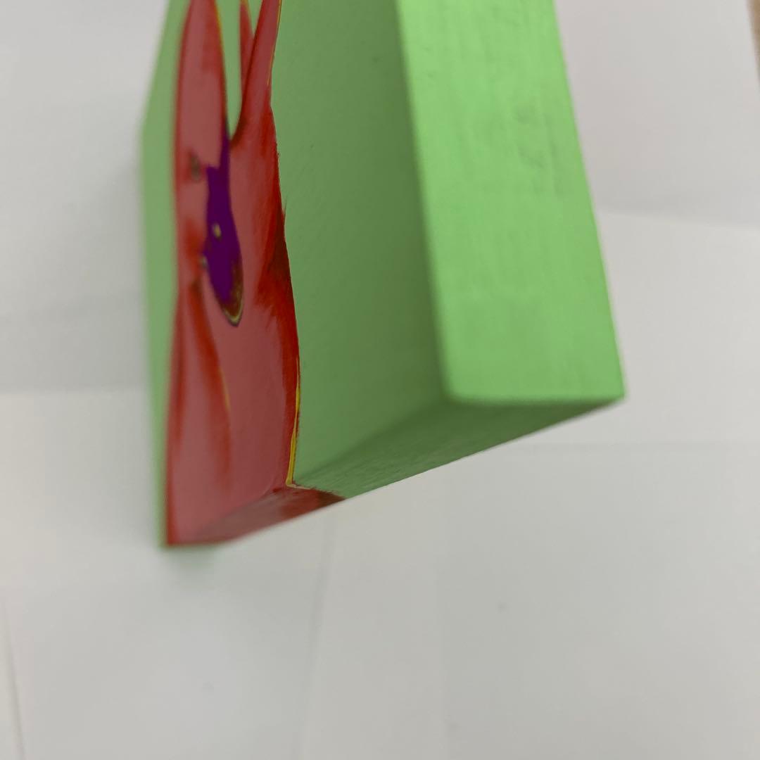 ポップアート アヒル 絵画 木製 約30cm x 20cm