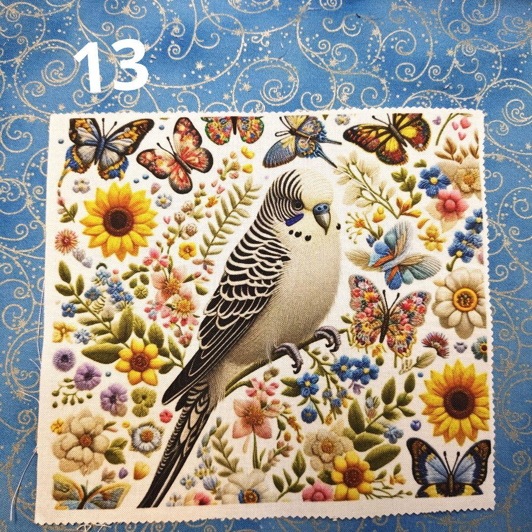 オーダーページ　ハンカチ　とり柄　ハンドメイド2/16　再出品