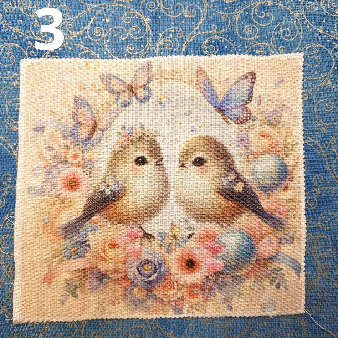 オーダーページ　ハンカチ　とり柄　ハンドメイド2/16　再出品