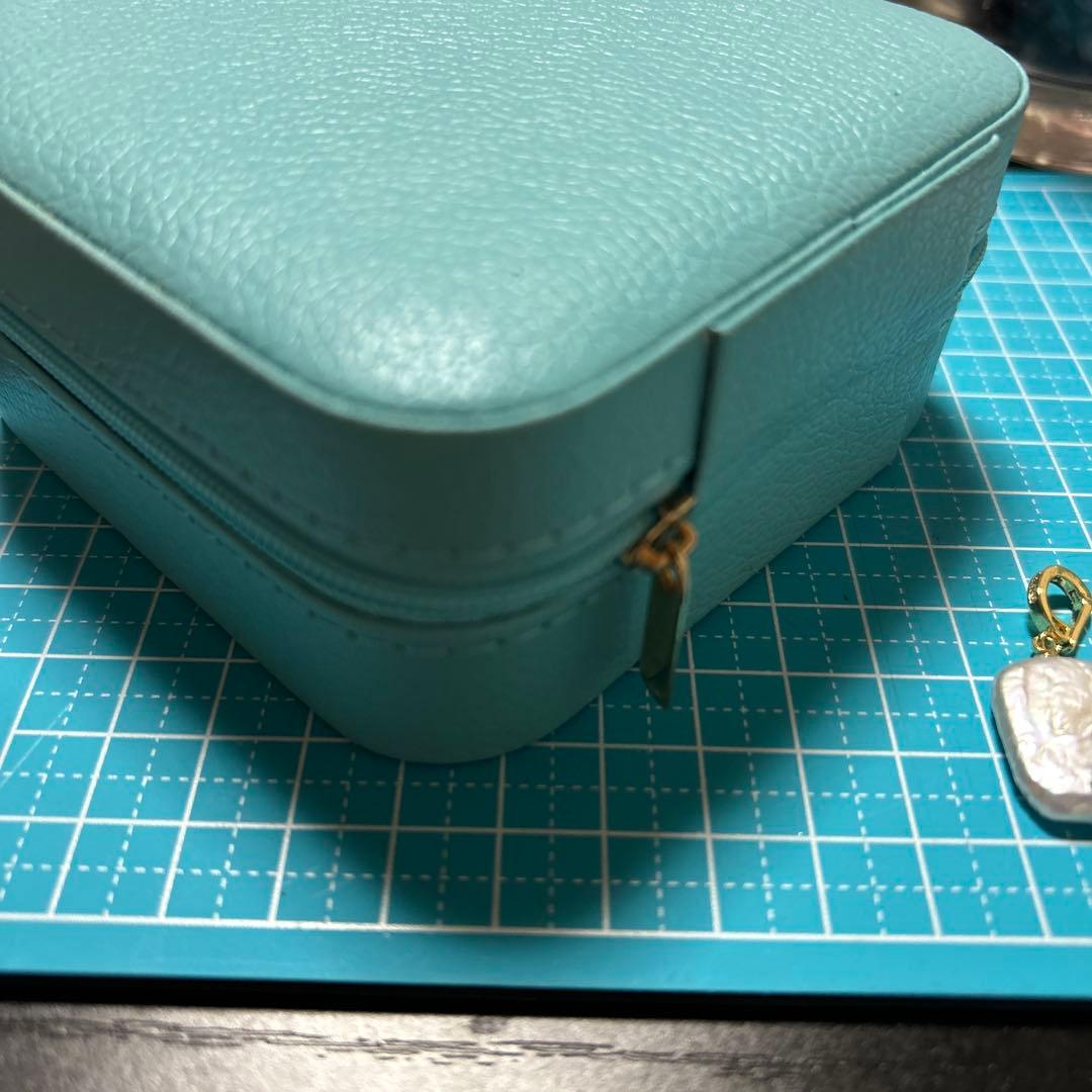 K18YG スライスダイヤモンド　淡水パール　ペントップ　リング ケース付き