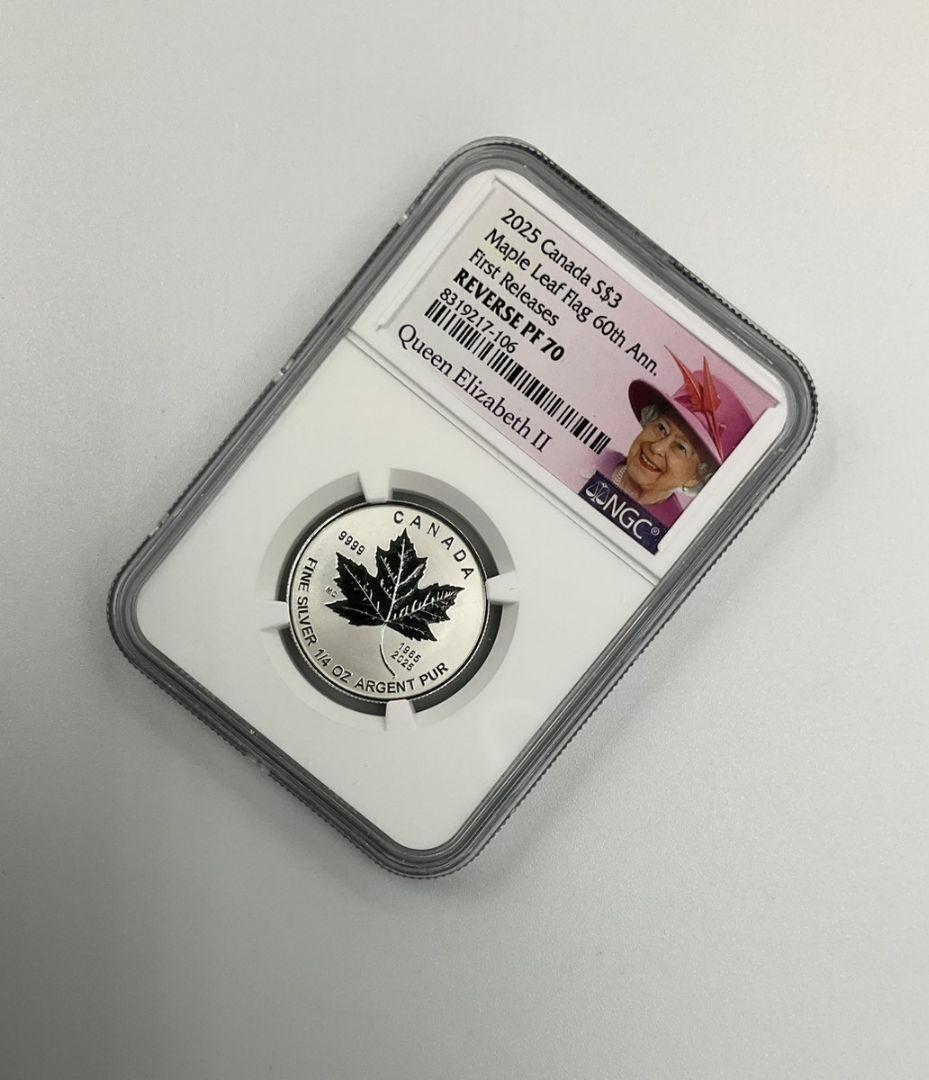 2025 カナダ メイプルリーフ 3ドル 銀貨 NGC Rプルーフ PF70
