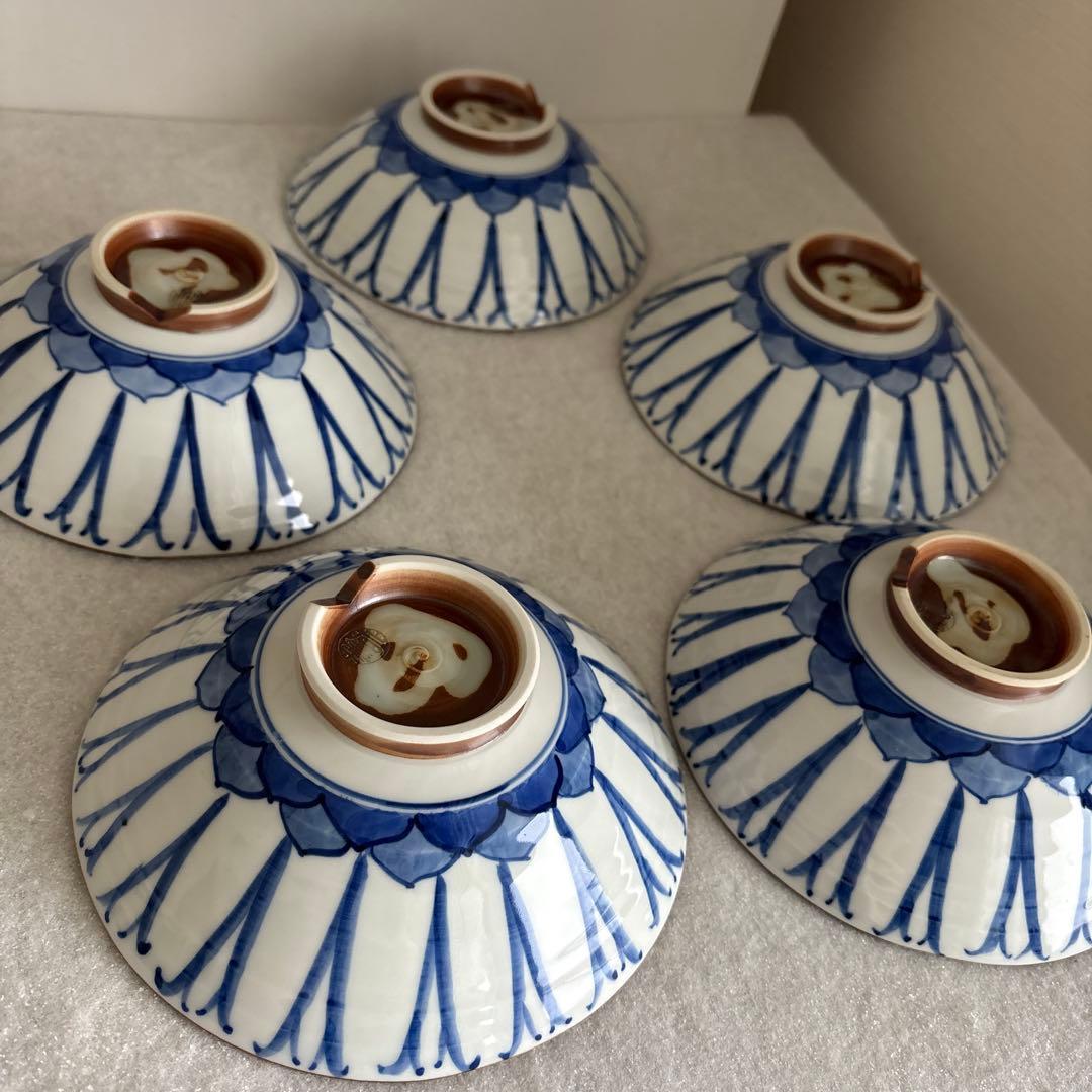 京焼　清水焼　平安岩華　岩華窯　皿　平鉢　五寸平鉢　菊割　5枚セット