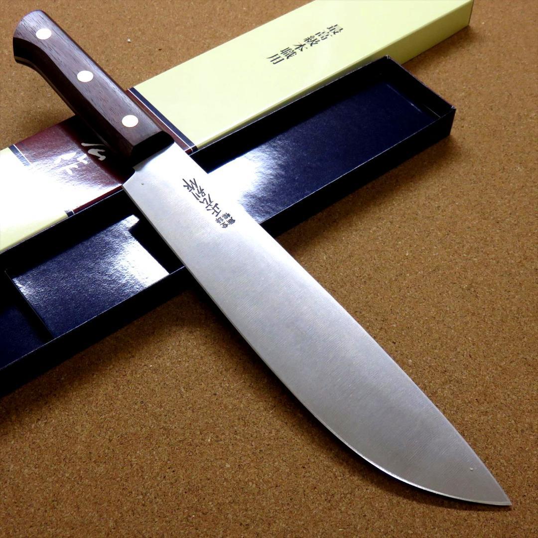 関の刃物 頭オトシ 235mm 正広別作 ハガネ 特殊包丁 肉解体 右利き 片刃