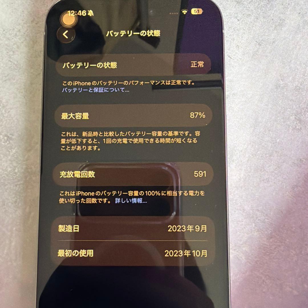 【純正ケース付】iPhone 15 Pro ナチュラルチタニウム 128GB