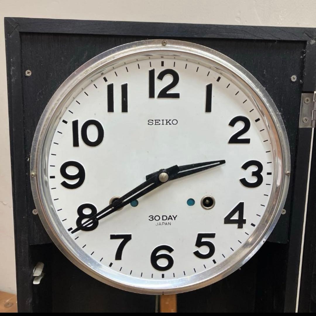 E-2 ジャンク品 昭和レトロ セイコー SEIKO 1か月巻掛時計 振り子時計