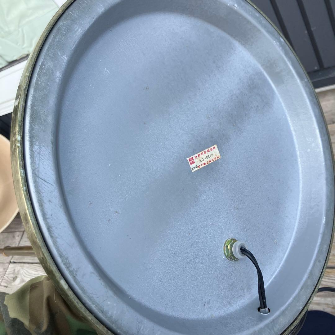 昭和レトロ ナショナル 真鍮製スタンドライト シェードランプ フロアライト