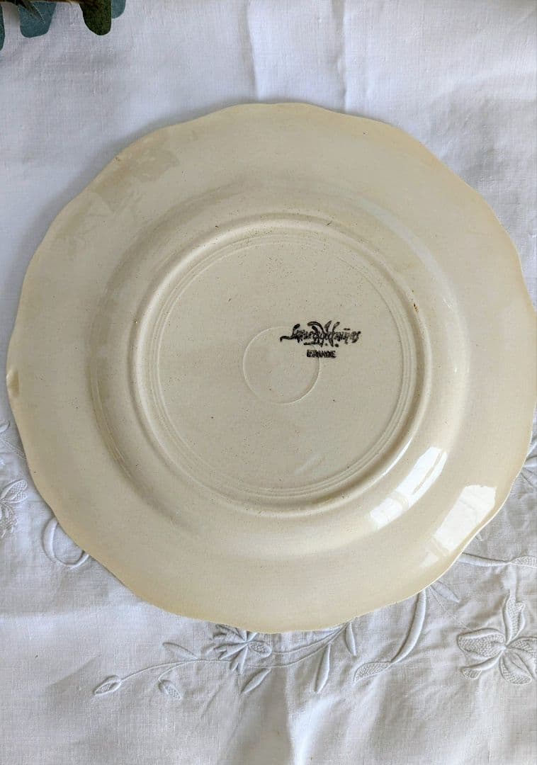 サルグミンヌ 花リム プレート 24.5cm 2枚セット フランス