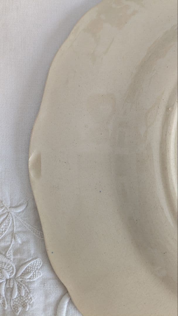 サルグミンヌ 花リム プレート 24.5cm 2枚セット フランス