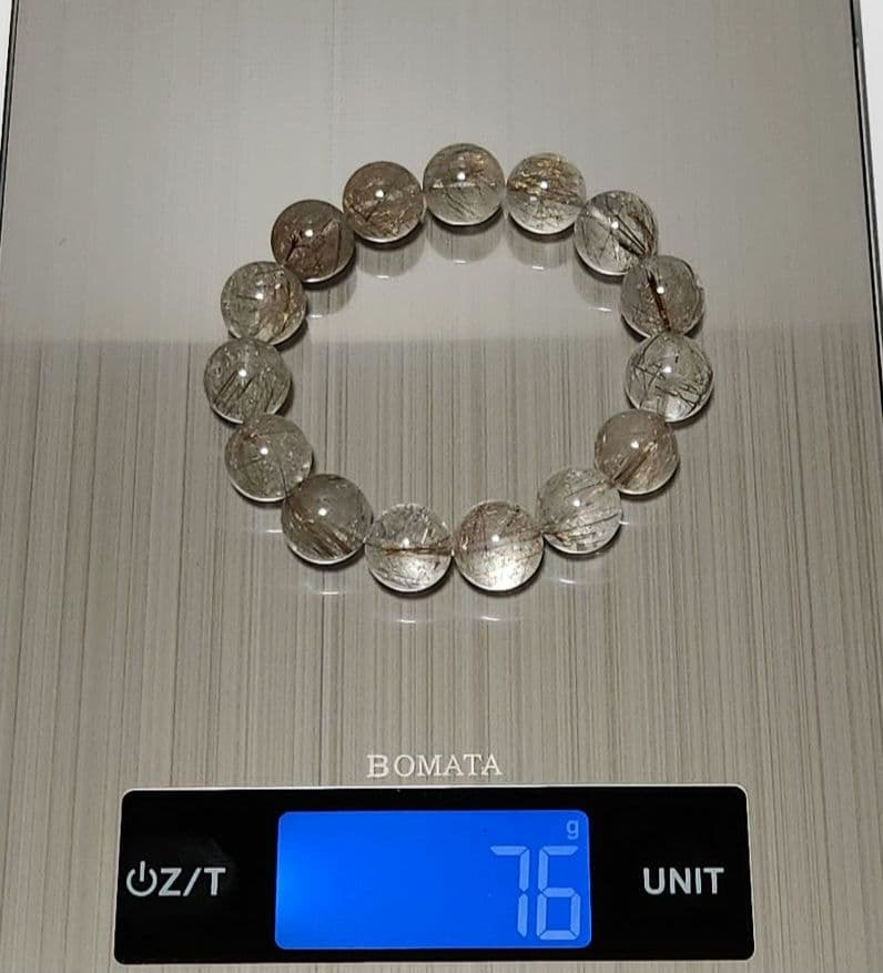 ☆鑑別書付き　ルチル ブレスレット