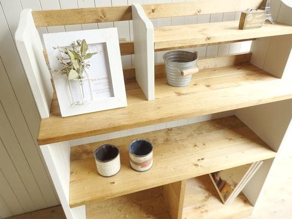 サイズオーダー可！●デザインチェスト●シャビーホワイト天然木無垢材●受注製作