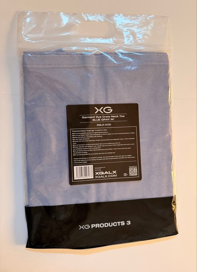 XG Garment Dye Crew Neck Tee「 M 」ブルーグレー